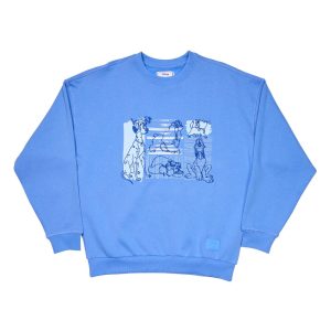 Disney by Loungefly Sweatshirt Unisex Dogs & Cats Oversized Crewneck Size M