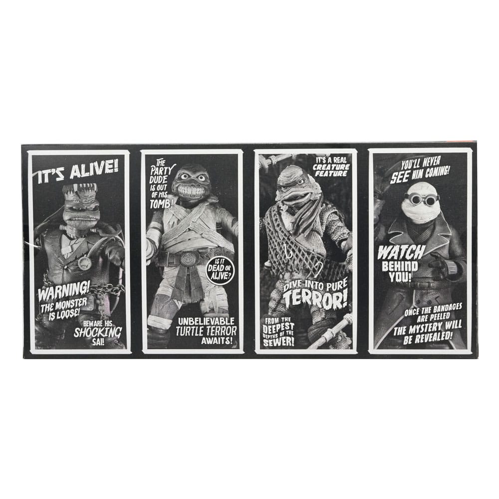 Universal Monsters x Teenage Mutant Ninja Turtles Action Figures 4-Pack Turtles Black & White 18 cm - Image 4