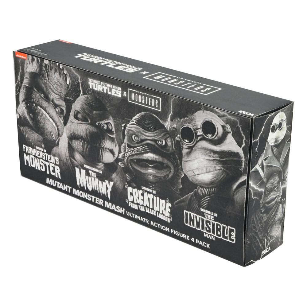 Universal Monsters x Teenage Mutant Ninja Turtles Action Figures 4-Pack Turtles Black & White 18 cm - Image 5