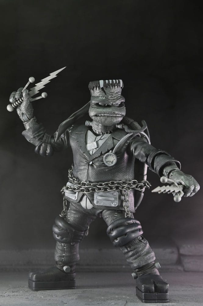 Universal Monsters x Teenage Mutant Ninja Turtles Action Figures 4-Pack Turtles Black & White 18 cm - Image 9