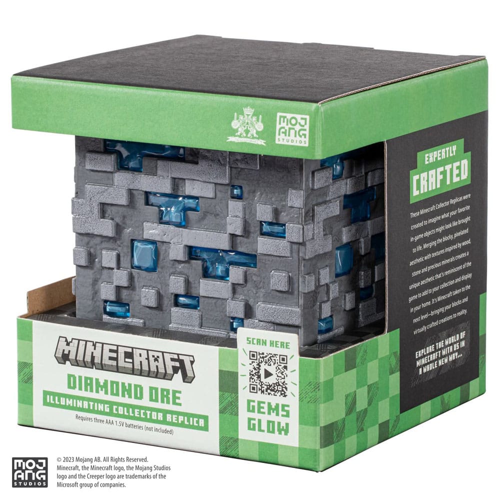 Minecraft Replica Illuminating Diamond Ore Cube 10 cm - Image 2
