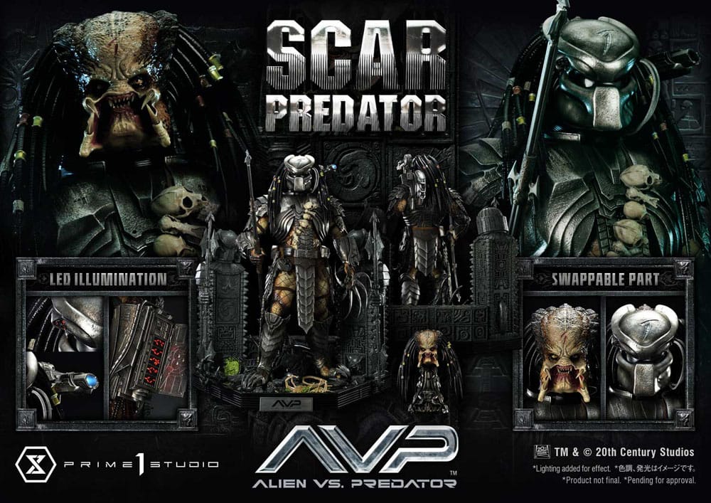 The Alien vs. Predator Museum Masterline Series Statue 1/3 Scar Predator Deluxe Bonus Version 93 cm - Image 2