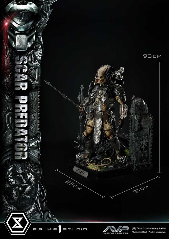 The Alien vs. Predator Museum Masterline Series Statue 1/3 Scar Predator Deluxe Bonus Version 93 cm - Image 8