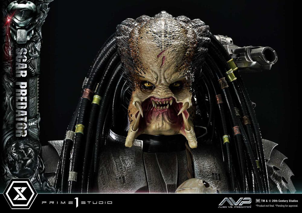 The Alien vs. Predator Museum Masterline Series Statue 1/3 Scar Predator Deluxe Bonus Version 93 cm - Image 10