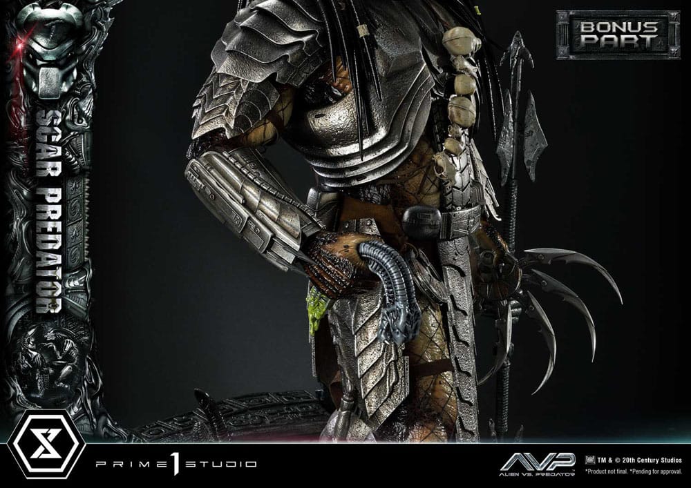 The Alien vs. Predator Museum Masterline Series Statue 1/3 Scar Predator Deluxe Bonus Version 93 cm - Image 28