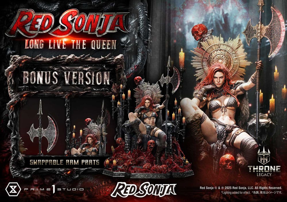 Red Sonja Throne Legacy Collection Statue Statue 1/3 Red Sonja: Long Live the Queen Bonus Version 77 cm - Image 3