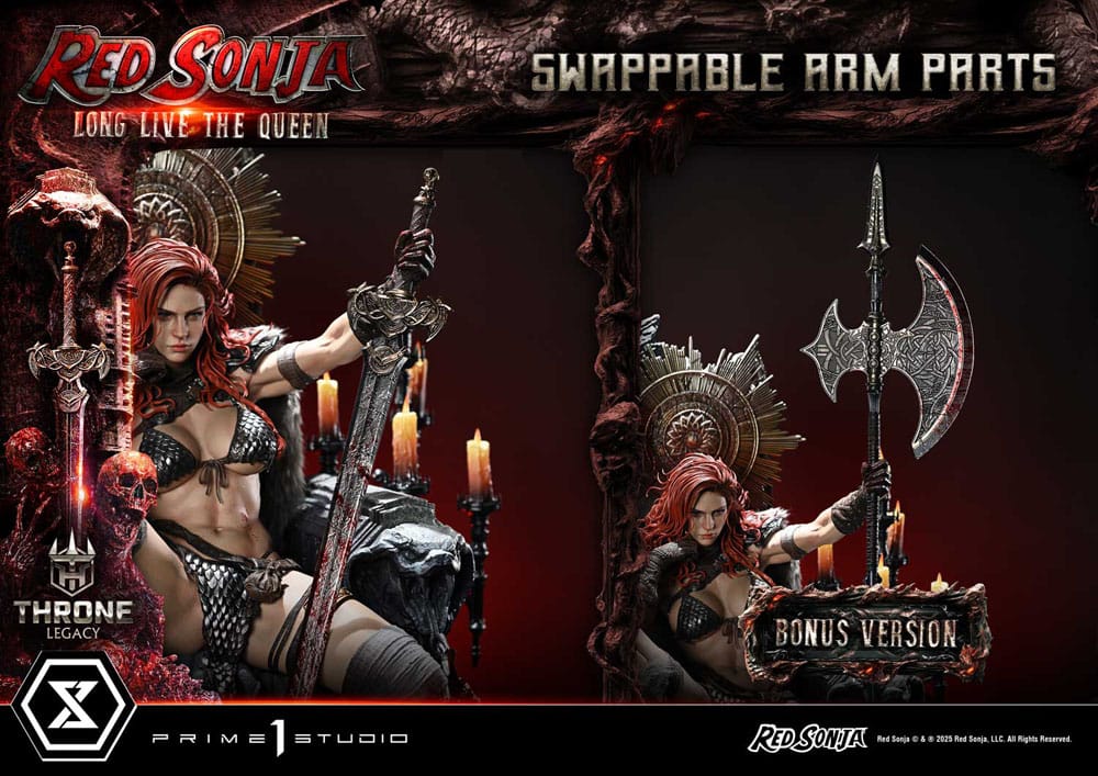 Red Sonja Throne Legacy Collection Statue Statue 1/3 Red Sonja: Long Live the Queen Bonus Version 77 cm - Image 5