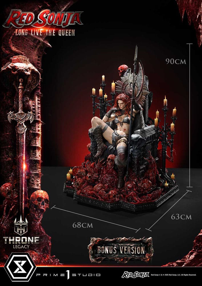 Red Sonja Throne Legacy Collection Statue Statue 1/3 Red Sonja: Long Live the Queen Bonus Version 77 cm - Image 6