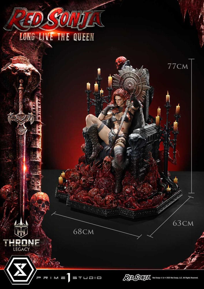 Red Sonja Throne Legacy Collection Statue Statue 1/3 Red Sonja: Long Live the Queen Bonus Version 77 cm - Image 12
