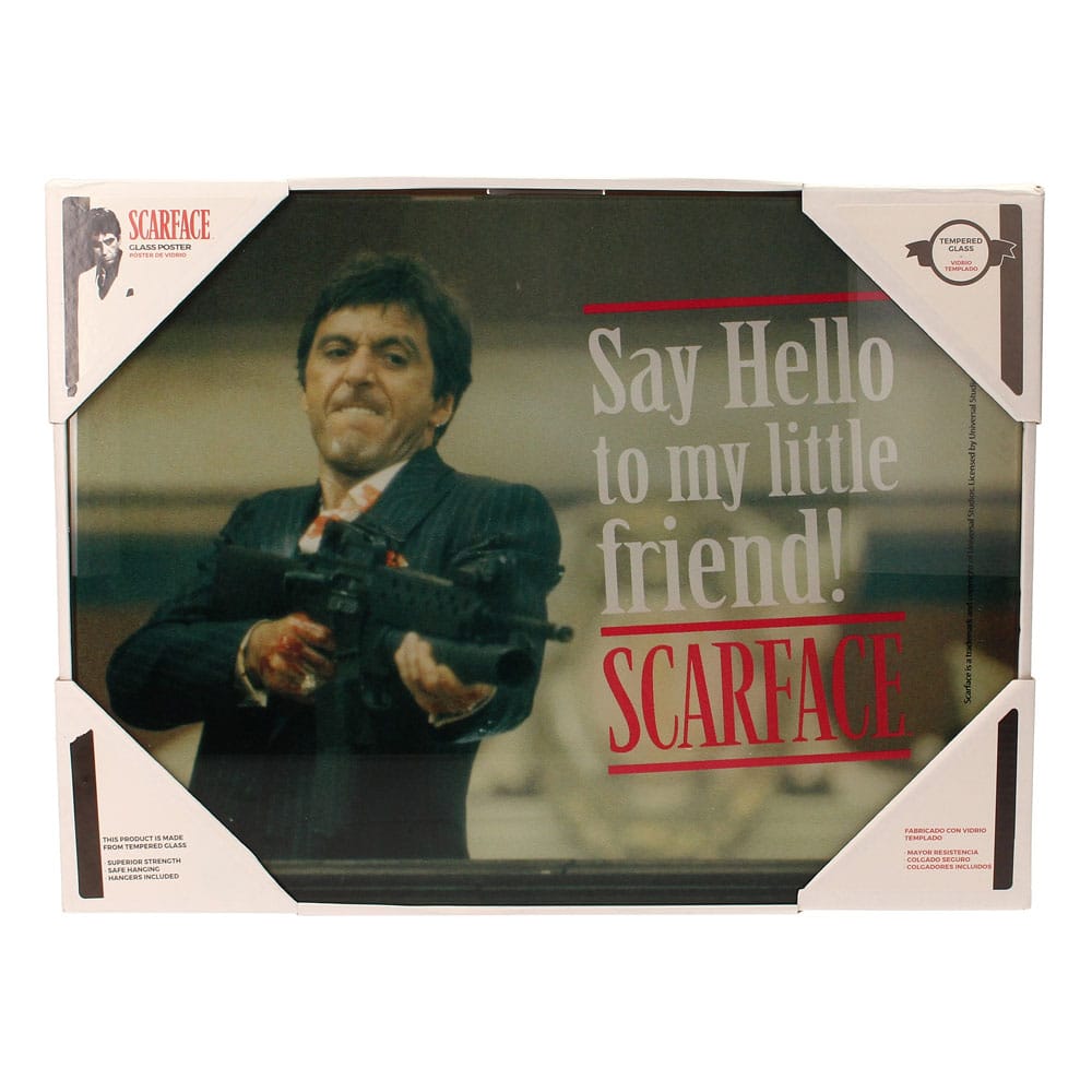 Scarface Glass Poster Say Hello 40 x 30 cm - Image 3