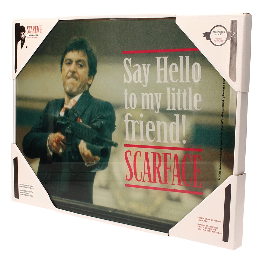 Scarface Glass Poster Say Hello 40 x 30 cm - Image 4