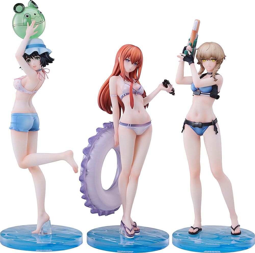 Steins Gate PVC Statues 3-Pack 1/7 Suzuha Amane, Kurisu Makise, Mayuri Shiina Swimsuit Ver.