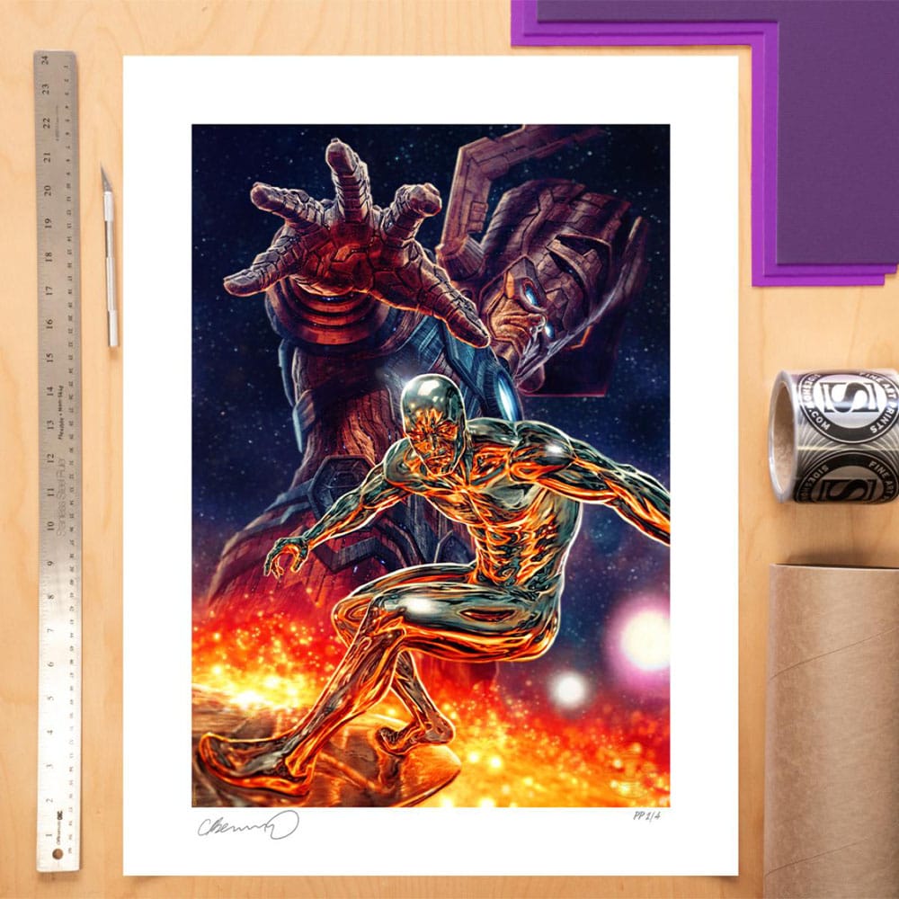 Marvel Art Print Galactus and the Silver Surfer 61 x 41 cm - unframed - Image 2