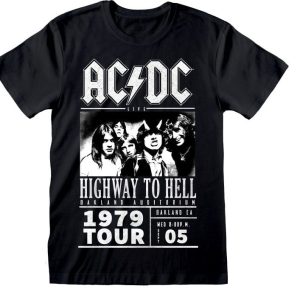 AC/DC T-Shirt Highway To Hell 1979 Tour Black Size L