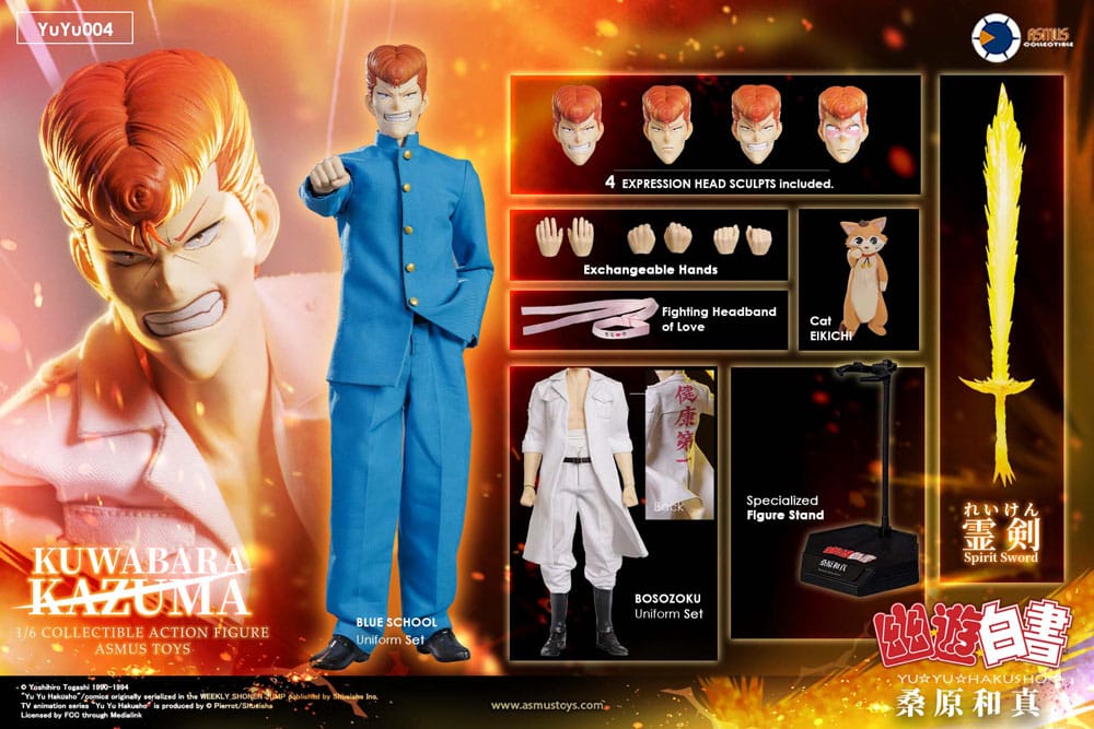 Yu Yu Hakusho Action Figure 1/6 Kazuma Kuwabara 30 cm - Image 23