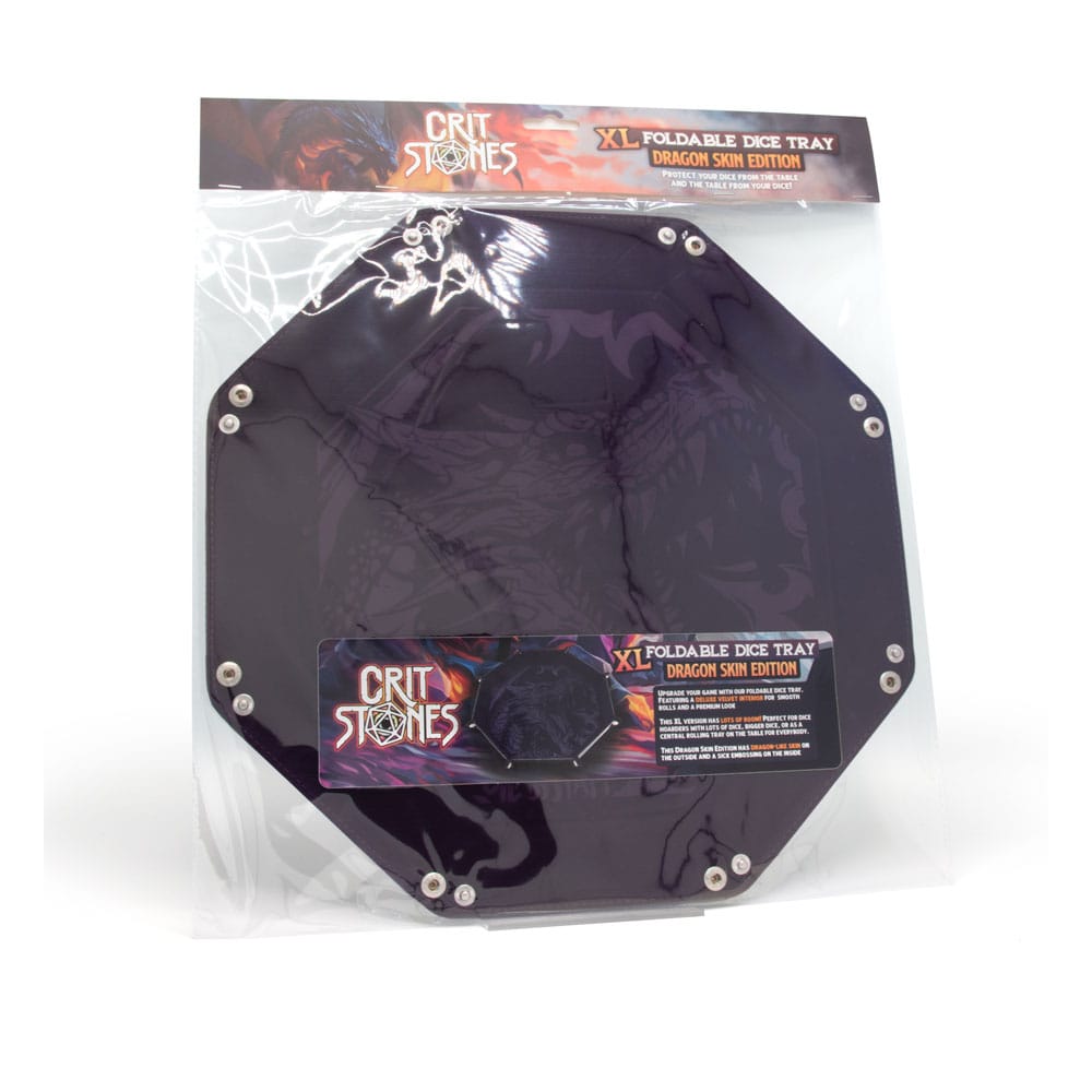 CritStones Folding Dice Tray Dragon Skin XL Edition Black - Image 2