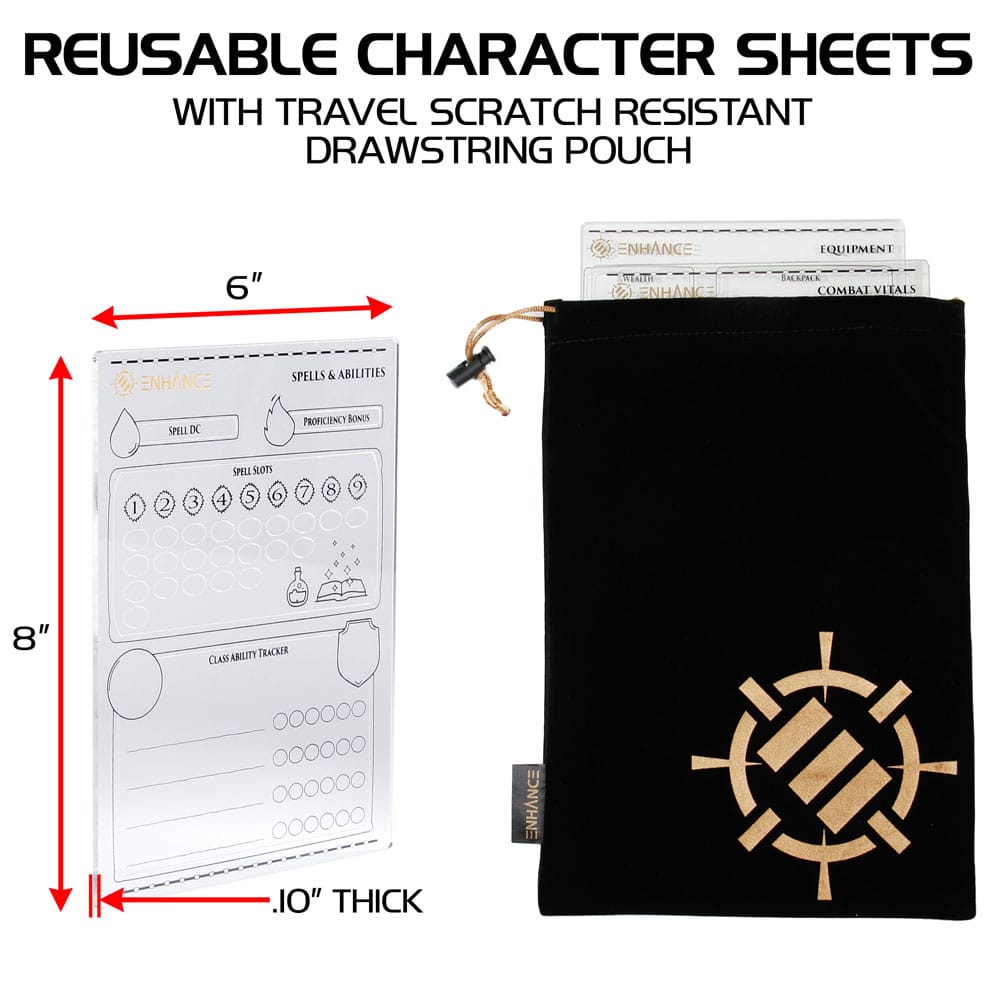 Enhance RPG Series Acrylic Character Sheet Set *English Version* - Image 5