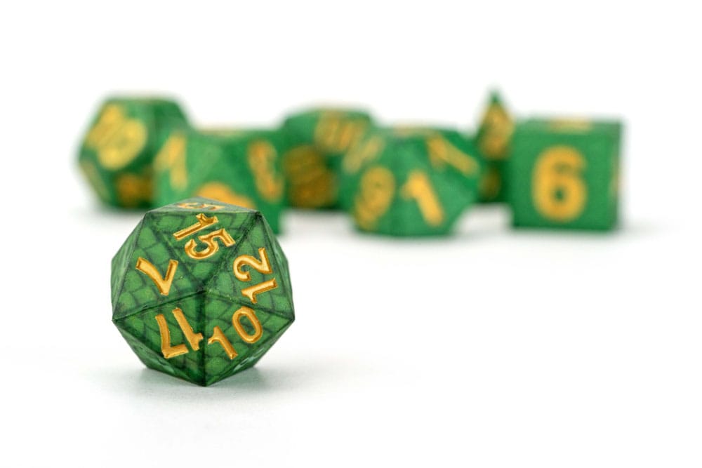 Dragon Storm Sharp Edge Silicone Dice Set Green Dragon Scales (7) - Image 3