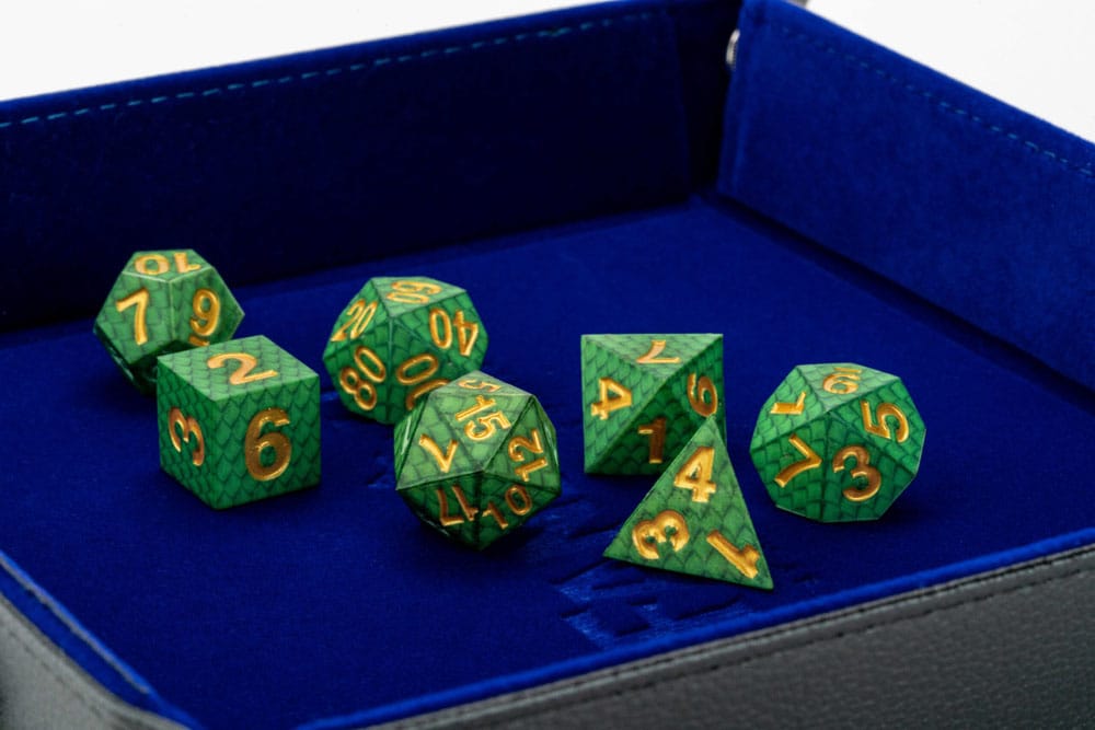 Dragon Storm Sharp Edge Silicone Dice Set Green Dragon Scales (7) - Image 4