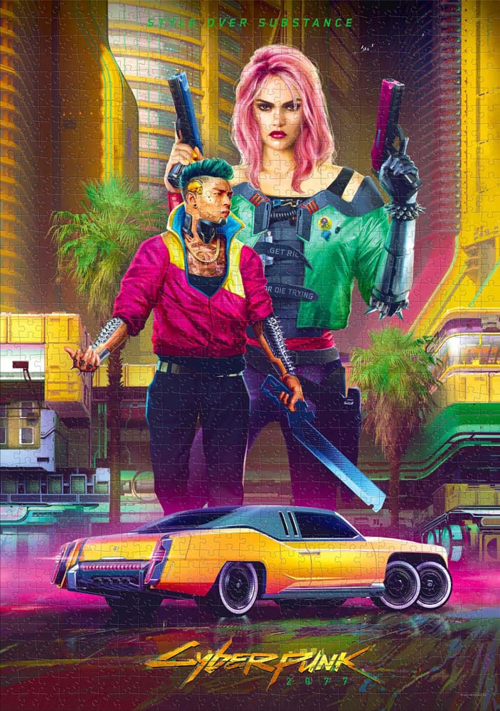 Cyberpunk 2077 Puzzle Kitsch Style (1000 pieces)