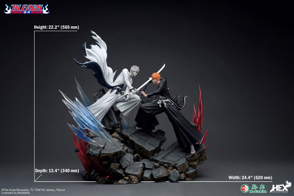 Bleach Elite Dynamic Statue 1/6 Ichigo Kurosaki vs Hollow Ichigo 56 cm - Image 9