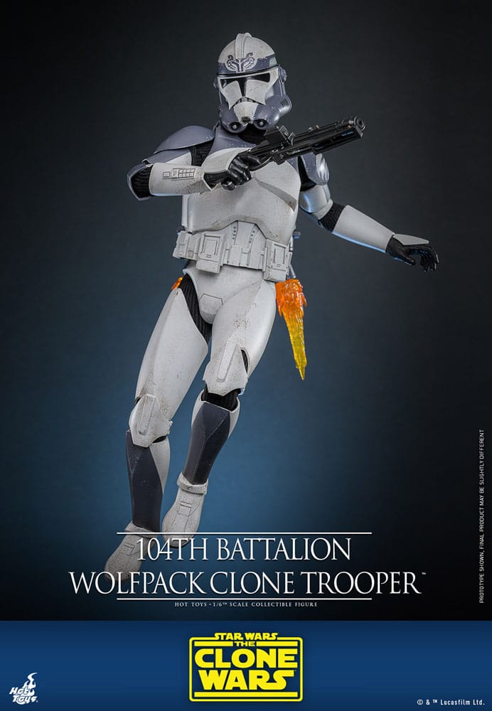 Star Wars The Clone Wars Action Figure 1/6 104th Battalion Wolfpack Clone Trooper 30 cm - Image 4