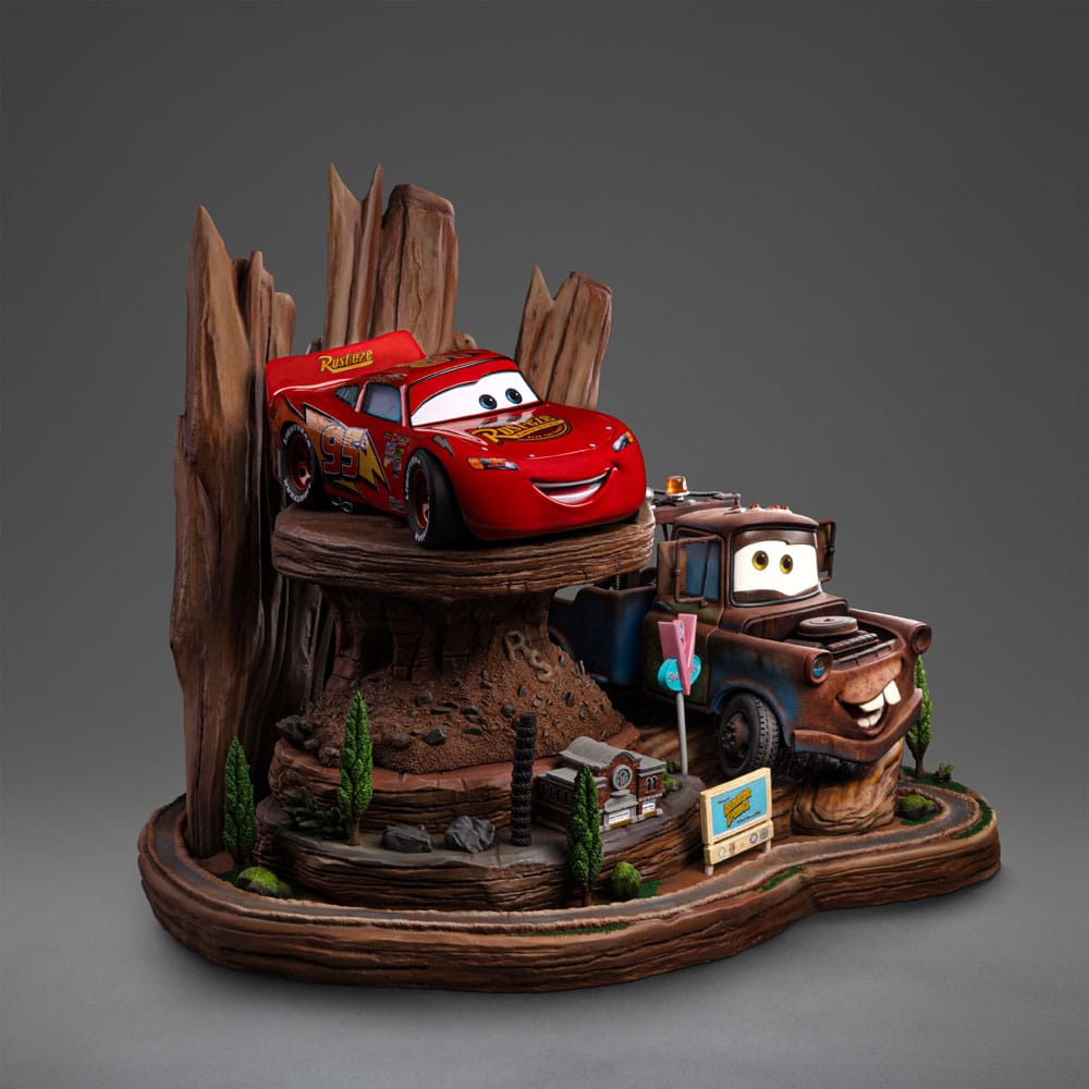 Cars Deluxe Art Scale Statue 1/10 Lightning Mcqueen & Tow Mater 31 cm - Image 2