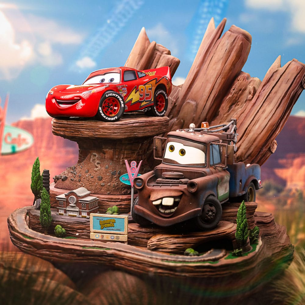 Cars Deluxe Art Scale Statue 1/10 Lightning Mcqueen & Tow Mater 31 cm - Image 15