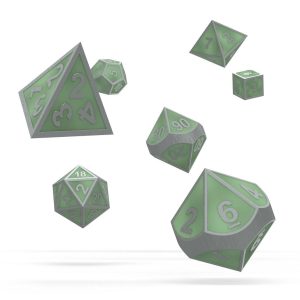 Oakie Doakie Dice RPG Set Metal Glow in the Dark - Druid's Blaze (7)