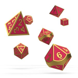 Oakie Doakie Dice RPG Set Metal Glow in the Dark - Golden Princess (7)