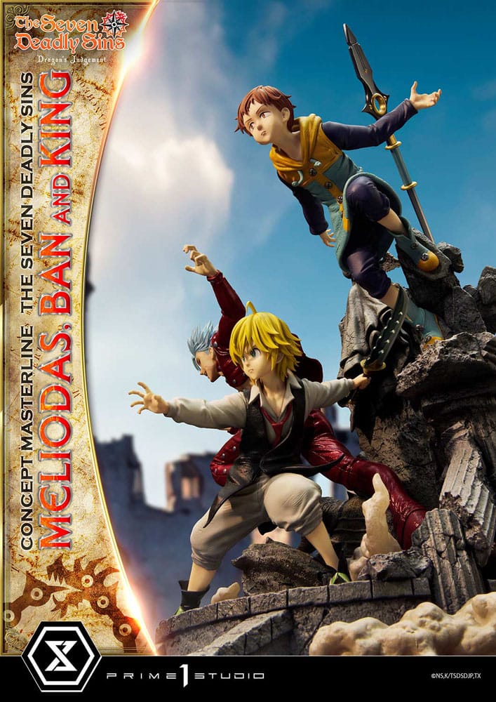 Seven Deadly Sins Concept Masterline Series Statue Meliodas, Ban and King 55 cm - Image 17