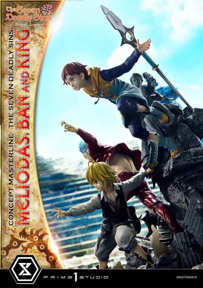 Seven Deadly Sins Concept Masterline Series Statue Meliodas, Ban and King 55 cm - Image 22