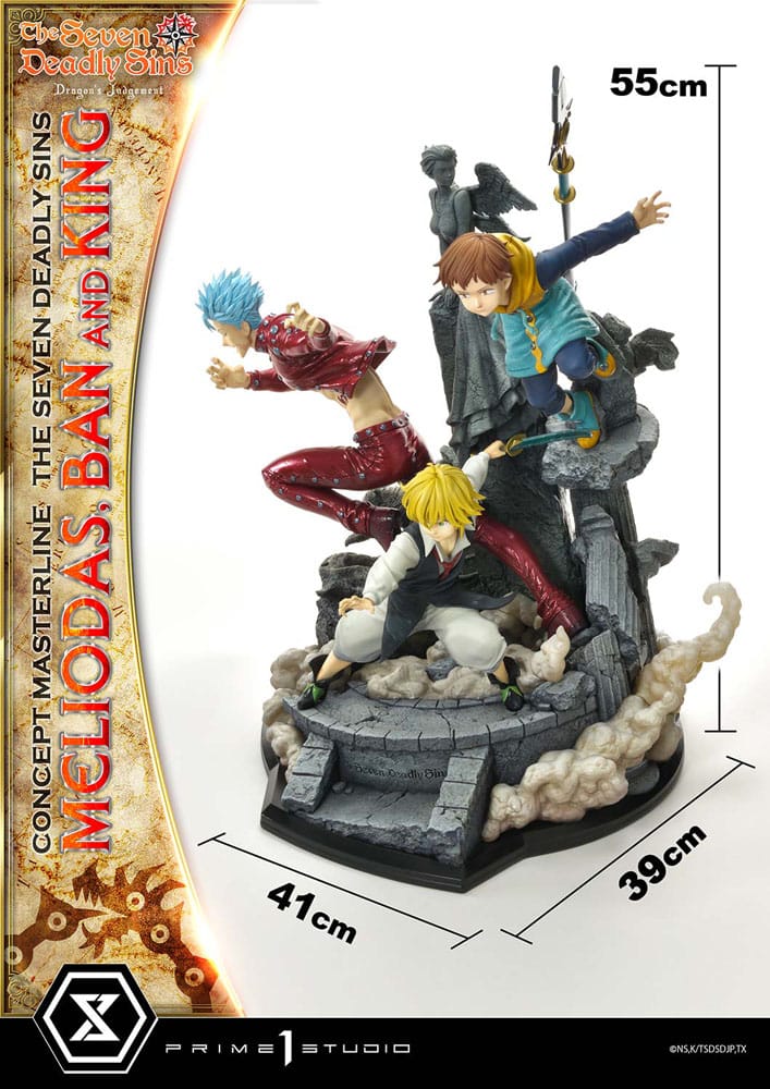 Seven Deadly Sins Concept Masterline Series Statue Meliodas, Ban and King 55 cm - Image 24