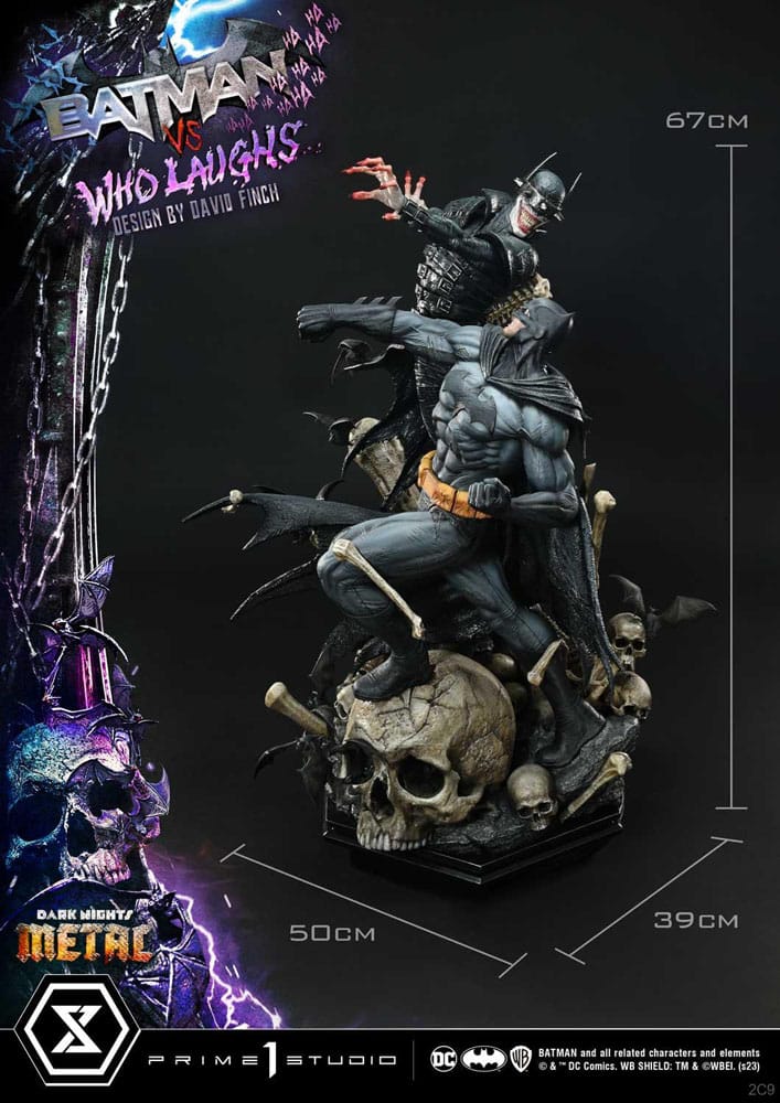 Dark Nights: Metal Ultimate Premium Masterline Series Statue 1/4 Batman VS Batman Who Laughs Deluxe Bonus Version 67 cm - Image 13