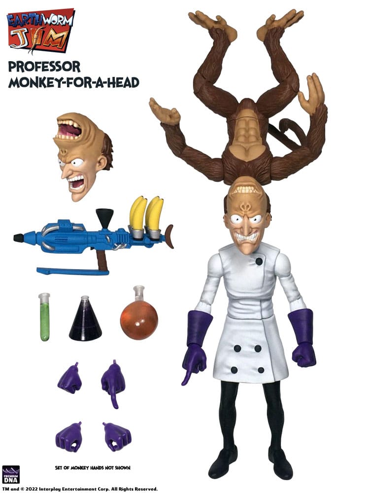 Earthworm Jim Action Figure Wave 1: Professor Monkey-For-A-Head 28 cm - Image 6
