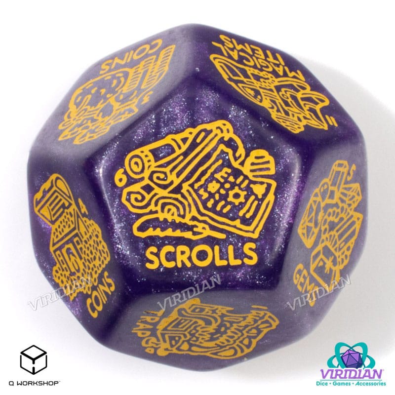 Viridian Jumbo Dice Treasure Generator Die D12 Shimmering Purple - Image 2