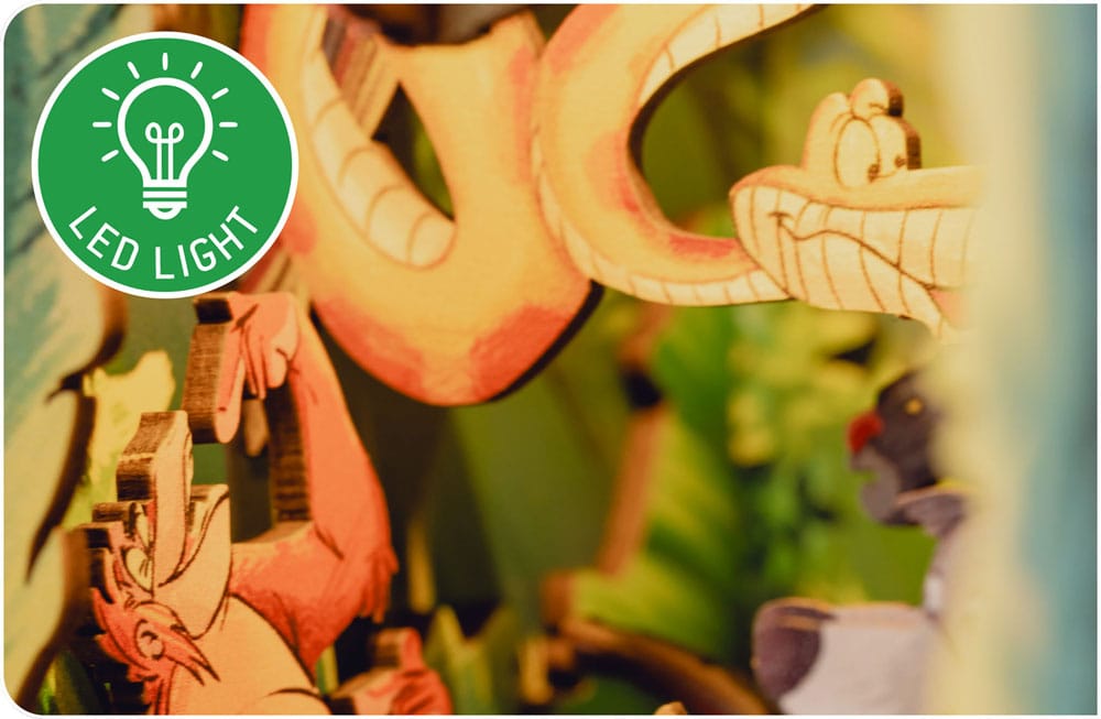 Disney Tiny Adventures Book Nook Mini Diorama The Jungle Book 23 cm - Image 6