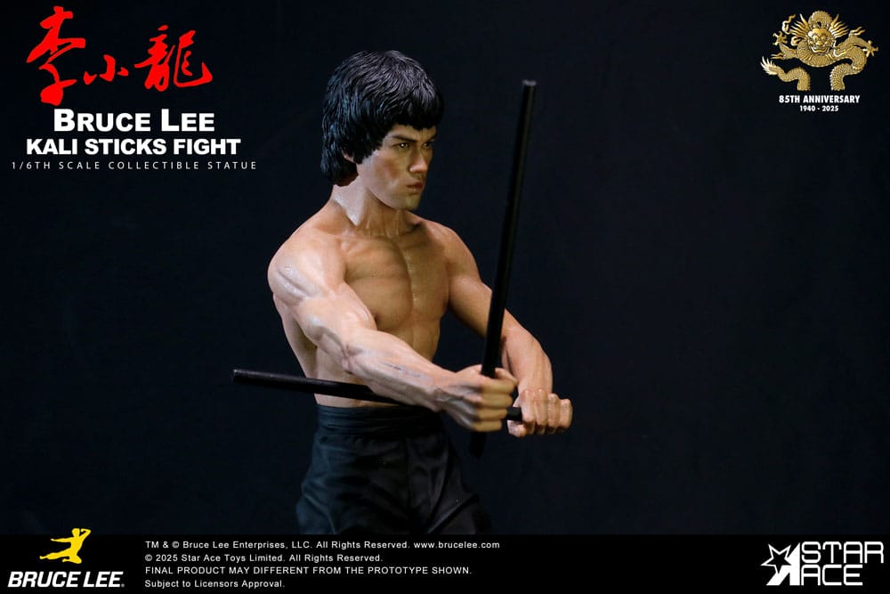 Enter the Dragon Movie Statue 1/6 Bruce Lee Kali Sticks Fight Normal Basement Version 30 cm - Image 3
