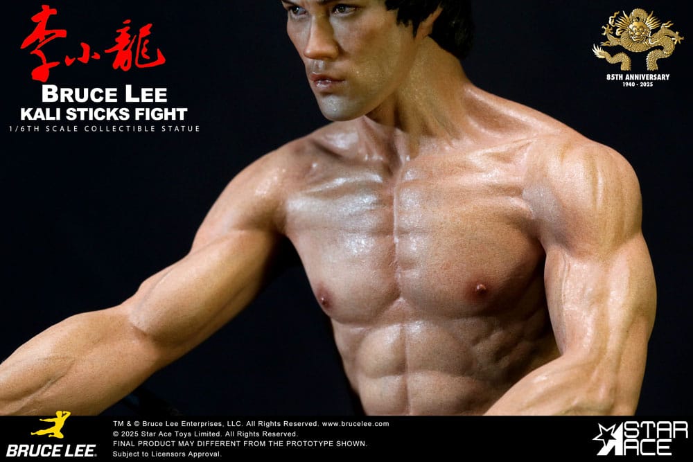 Enter the Dragon Movie Statue 1/6 Bruce Lee Kali Sticks Fight Normal Basement Version 30 cm - Image 5