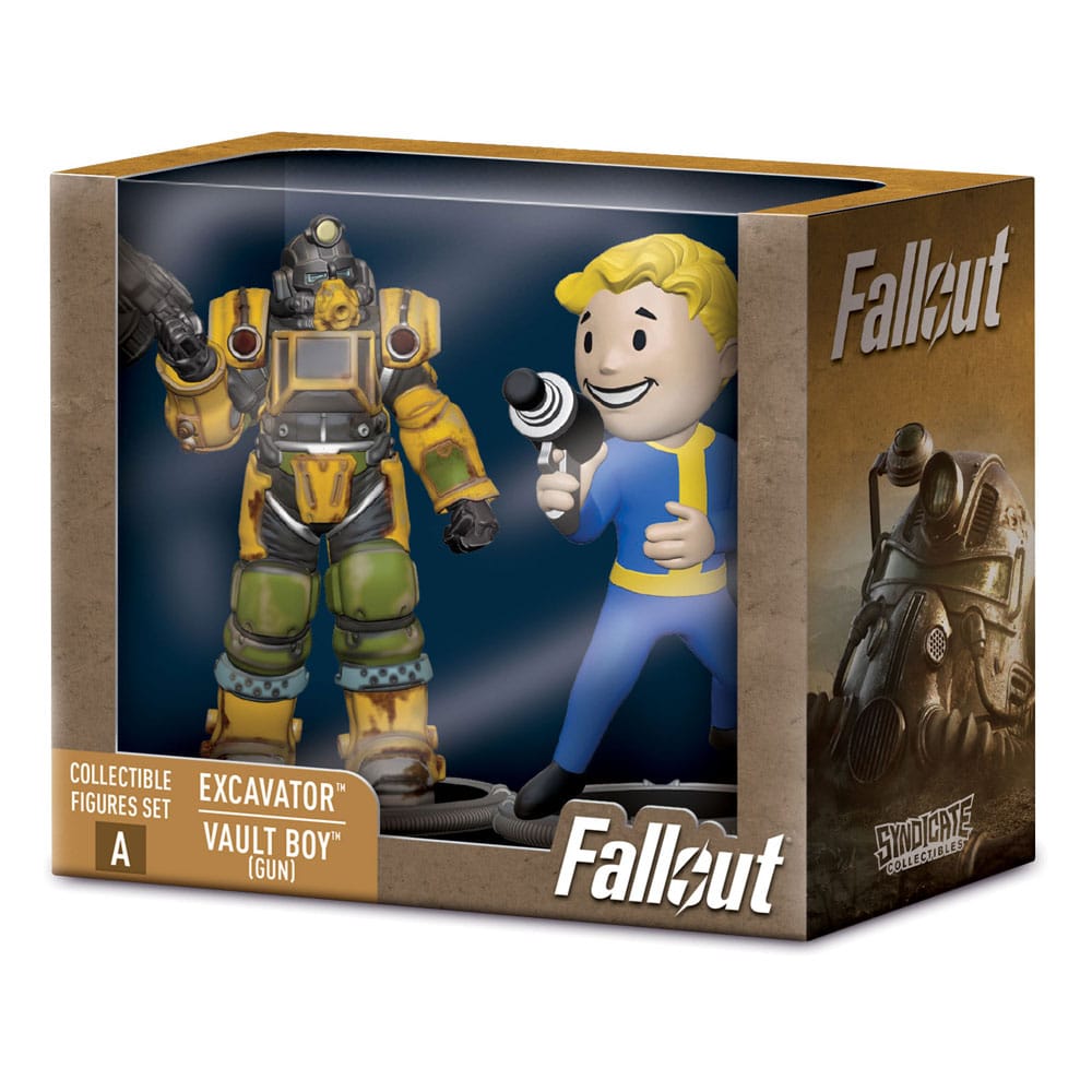Fallout Mini Figures 2-Pack Set A Excavator & Vault Boy (Gun) 7 cm - Image 4