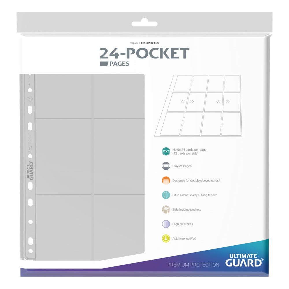 Ultimate Guard 24-Pocket QuadRow Pages Side-Loading (10) - Transparent - Image 3
