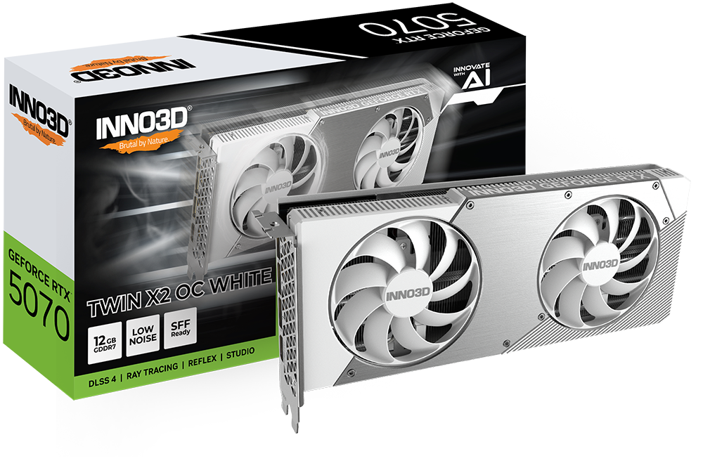 INNO3D GeForce RTX 5070 12GB GDDR7 Twin X2 OC White