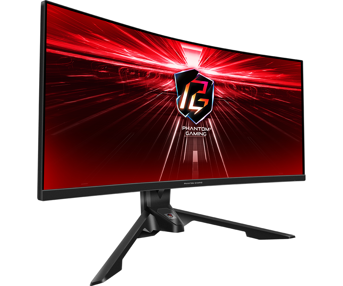 ASRock Phantom PG34WQ15R3A VA Curved Gaming Monitor 34" QHD 2560x1440 165Hz