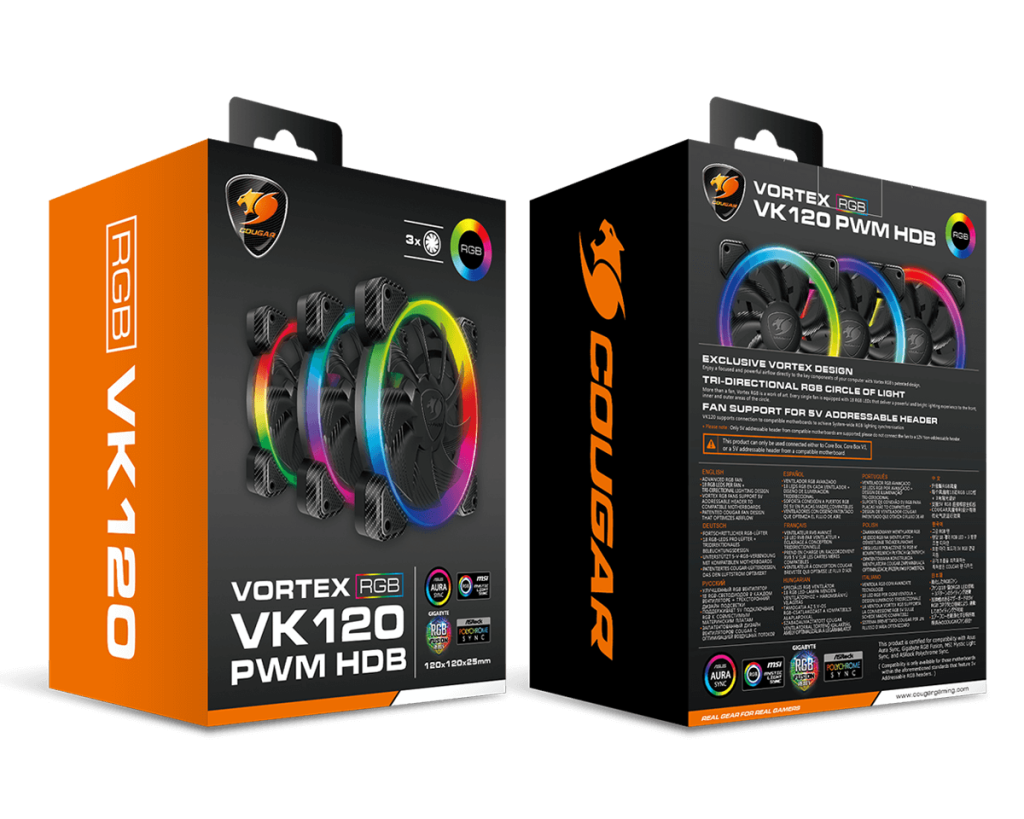 COUGAR VORTEX ARGB VK120 COOLING FANS