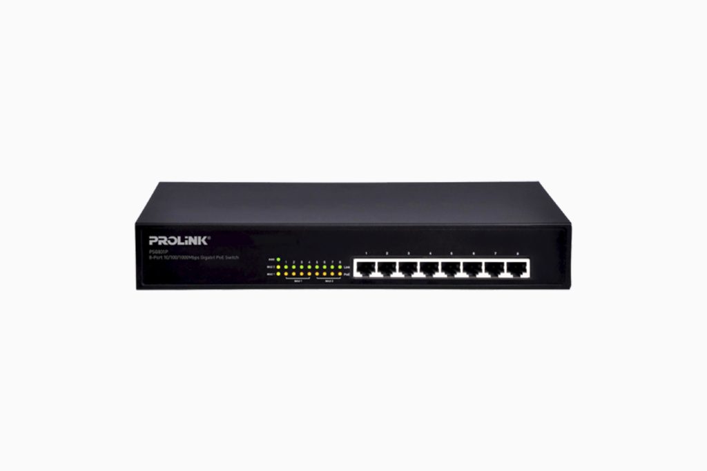 PROLiNK 8-Port Gigabit PoE Ethernet Switch PSG801P