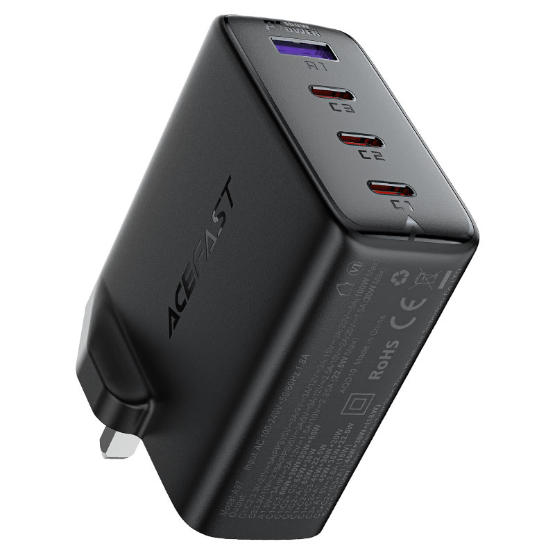 Acefast A97 PD100W GaN (3*USB-C+USB-A) charger (UK)