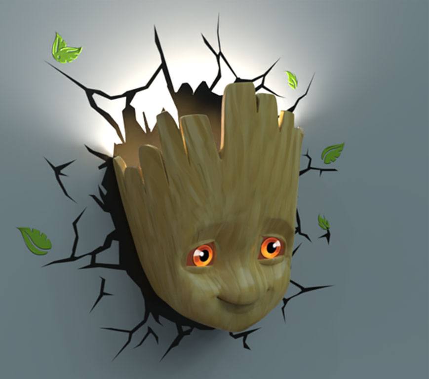 Marvel 3D LED Light Baby Groot Face 3D - Image 2