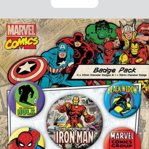 Marvel Comics Pin-Back Buttons 5-Pack Iron Man