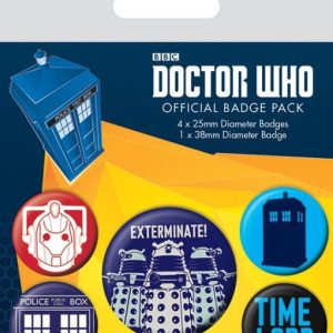 Doctor Who Pin-Back Buttons 5-Pack Exterminate
