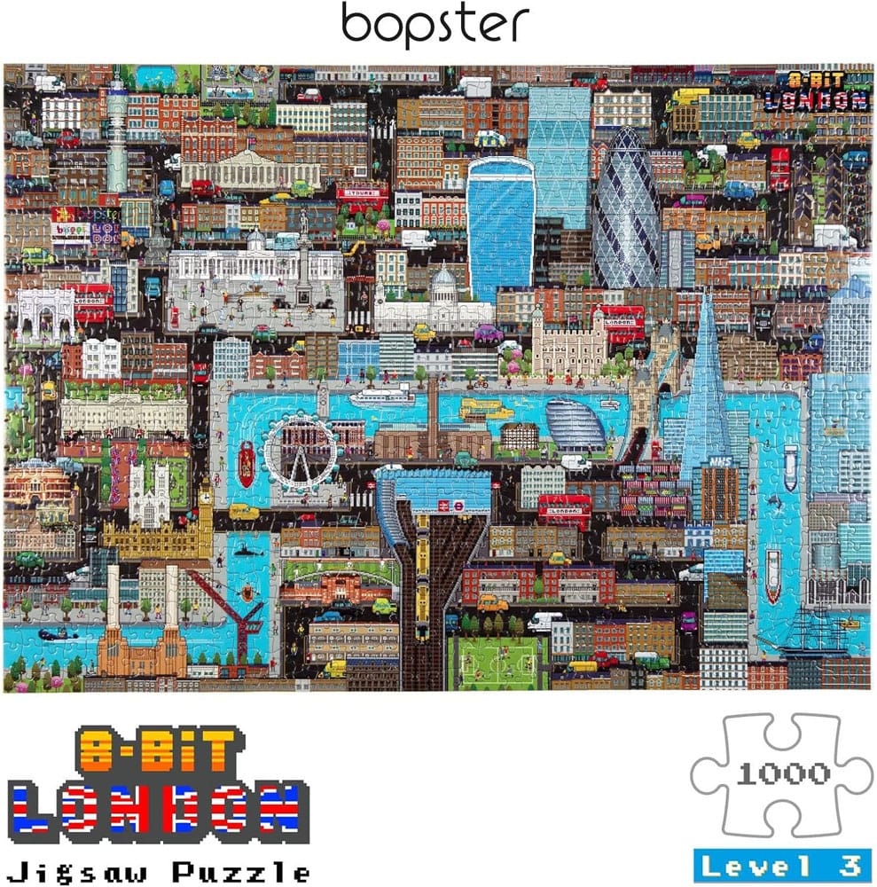 8-Bit Pixel Puzzle London Level 3 1000 Pieces - Image 3